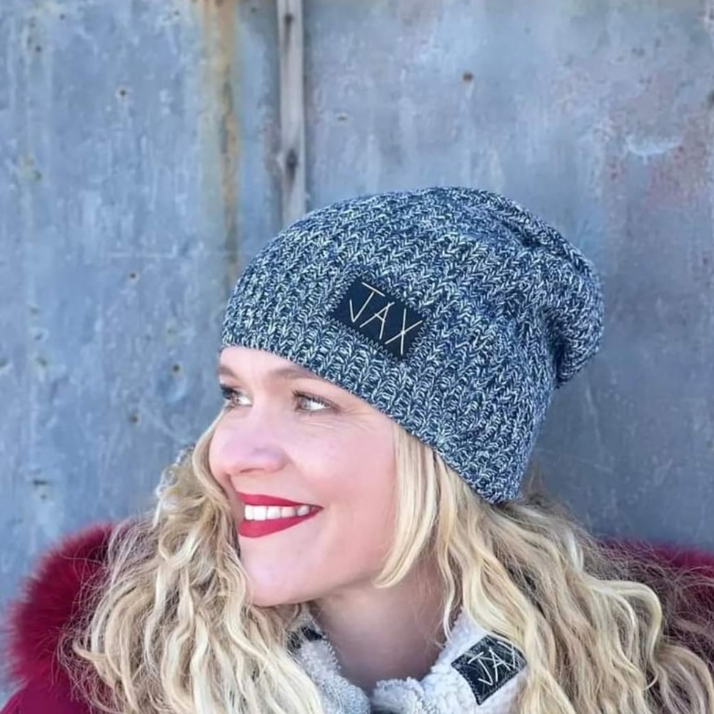 NWT Grey speckled slouch beanie